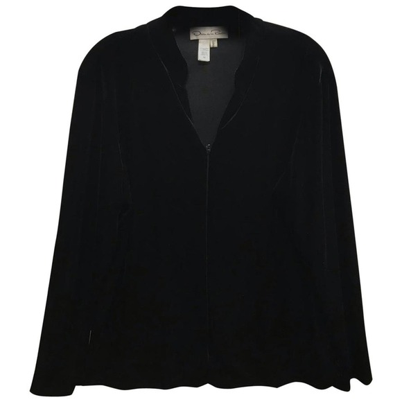 OSCAR DE LA RENTA NEIMAN MARCUS VELVET BLOUSE M - Picture 1 of 7